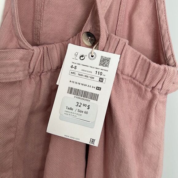 Zara girl pink overalls  - Picture 5 of 5